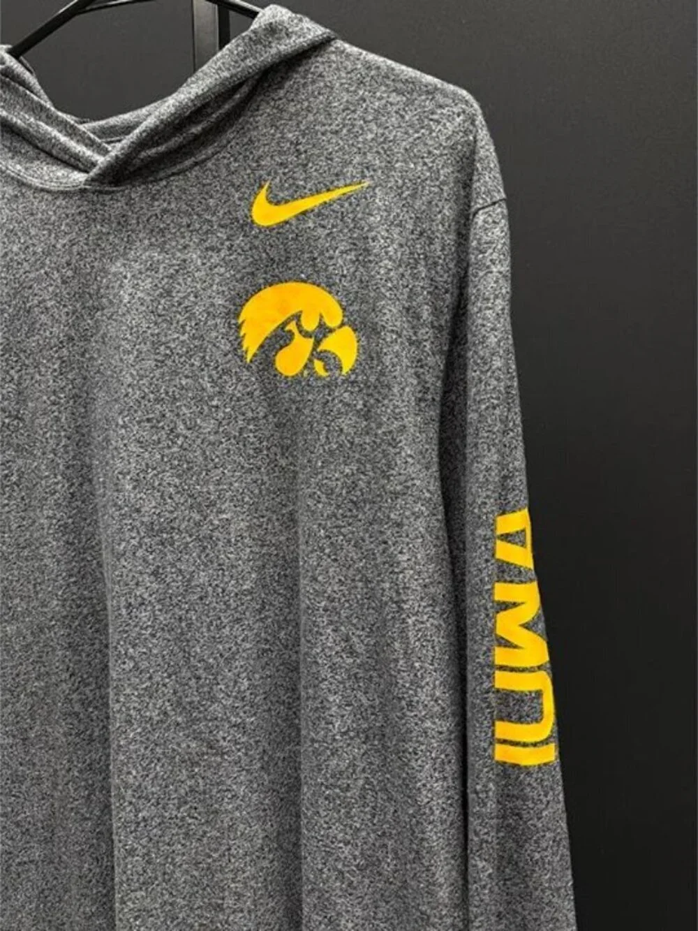 Nike Iowa Hawkeyes Grey Activewear Hoodie